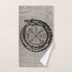 Conjunto De Toalhas Ouroboros com Vegvisir