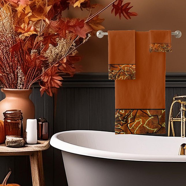 Conjunto De Toalhas outono deixa abstrato (Criador carregado)