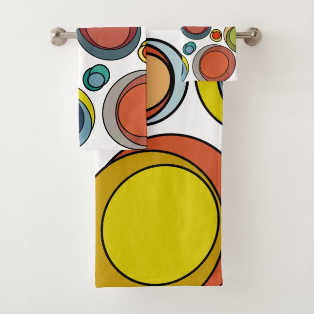 Conjunto De Toalhas Ovais Modernos do Século médio (Insitu)