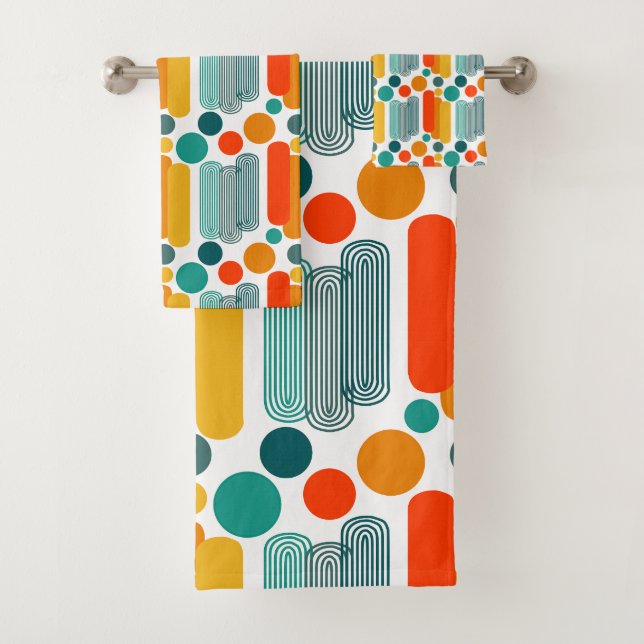 Conjunto De Toalhas Ovalas e Círculos (Insitu)