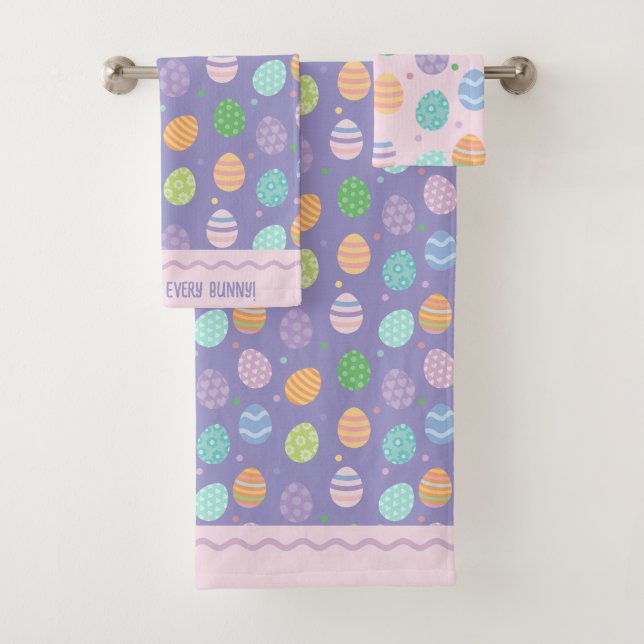 Conjunto De Toalhas Ovo de Páscoa Pastel (Insitu)