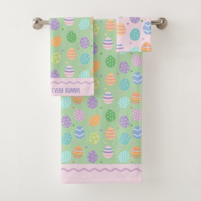 Conjunto De Toalhas Ovo de Páscoa Pastel (Insitu)