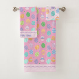 Conjunto De Toalhas Ovo de Páscoa Pastel