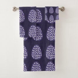 Conjunto De Toalhas Ovos de Felz pascoa roxo