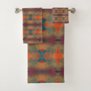 Conjunto De Toalhas Padrão Abstrato de Arte do Sudoeste 