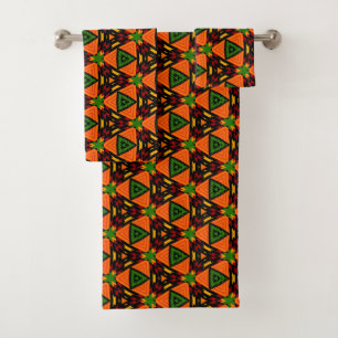 Conjunto De Toalhas Padrão Africano de Ancara Étnica