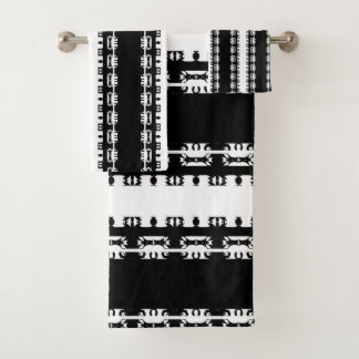 Conjunto De Toalhas Padrão Africano Ritmo Ébano