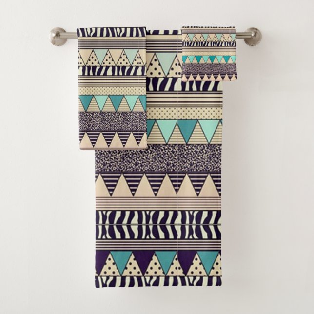 Conjunto De Toalhas Padrão Afro-Americano (Insitu)