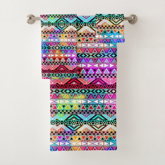 Conjunto De Toalhas Padrão Americano Nativo (Insitu)