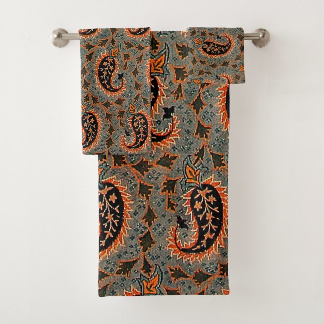 Conjunto De Toalhas Padrão Antigo Paisley Persa (Insitu)
