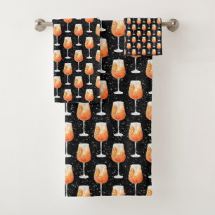 Conjunto De Toalhas Padrão Aperol Spritz