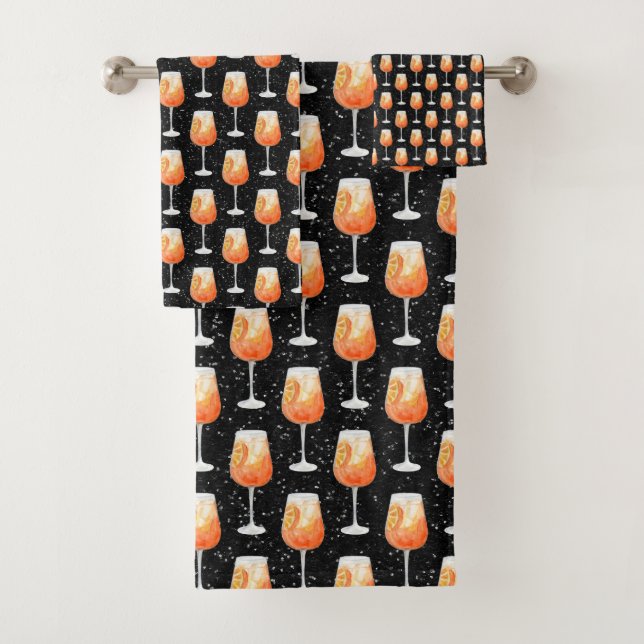 Conjunto De Toalhas Padrão Aperol Spritz (Insitu)