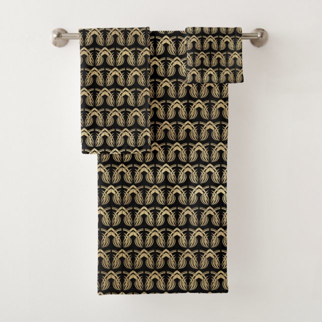 Conjunto De Toalhas Padrão Art Déco (Insitu)