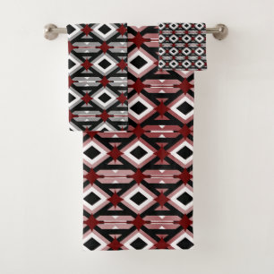 Conjunto De Toalhas padrão aztec