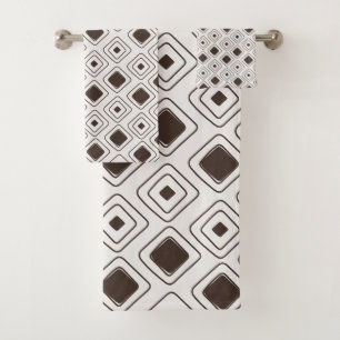 Conjunto De Toalhas Padrão Aztec Geométrico Tribal Neutral Boho Soft