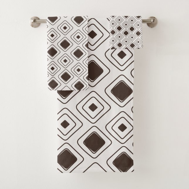 Conjunto De Toalhas Padrão Aztec Geométrico Tribal Neutral Boho Soft (Insitu)