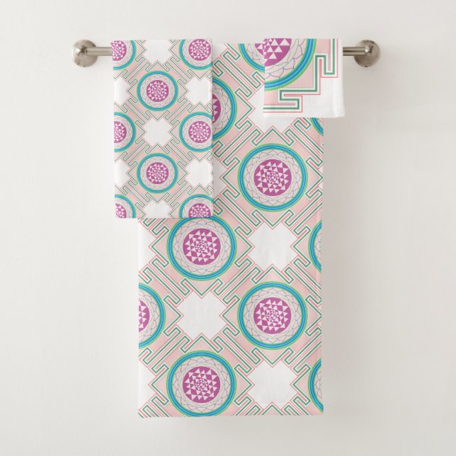 Conjunto De Toalhas Padrão Aztec Nativo Americano (Insitu)