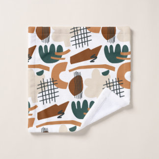 Conjunto De Toalhas Padrão Boho Abstrato Limpo | Minimalista Moderno
