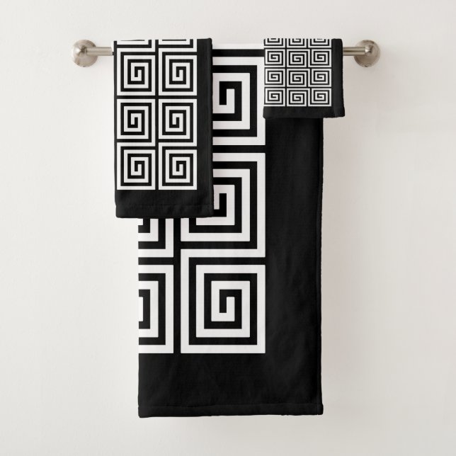Conjunto De Toalhas Padrão chave grego (Insitu)