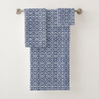 Padrão-chave grego moderno marinho azul