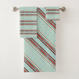 Conjunto De Toalhas Padrão Colorido de Contraste