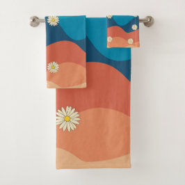 Conjunto De Toalhas Padrão Colorido de Ondas e Visitas Retroativas