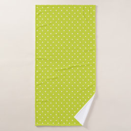 Conjunto De Toalhas Padrão contínuo de bolinhas verde-limão brilhante