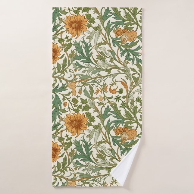 Conjunto De Toalhas Padrão contínuo estilo Artes e Ofícios (Toalha de Banho)