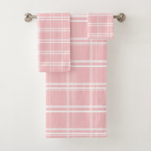 Conjunto De Toalhas Padrão Cor de Água Rosa