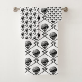 Conjunto De Toalhas Padrão Craneo