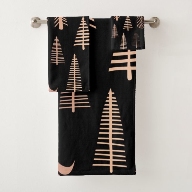 Conjunto De Toalhas Padrão da árvore de Natal (Insitu)