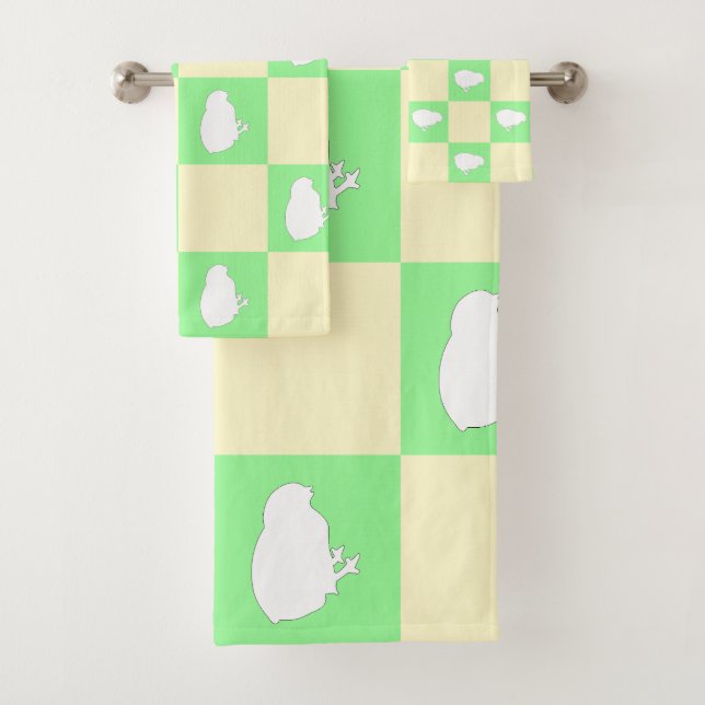 Conjunto De Toalhas Padrão da Desktop Board páscoa com Motif de Pintin (Insitu)