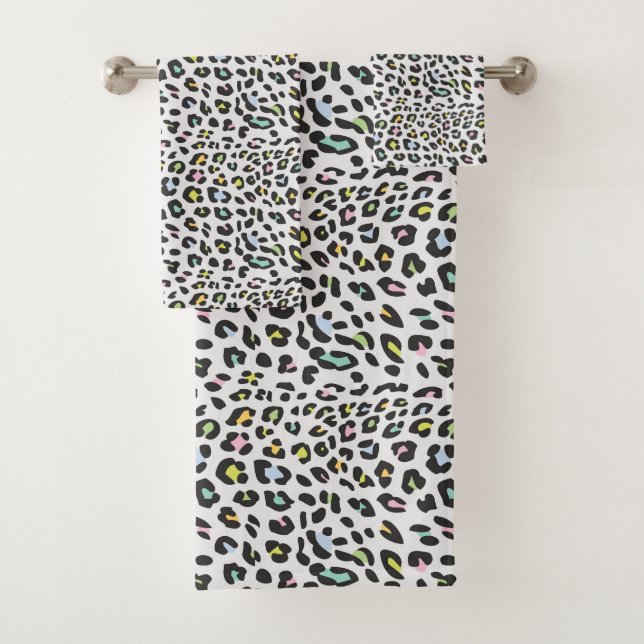 Conjunto De Toalhas Padrão da mancha-leopardo do Pastel (Insitu)