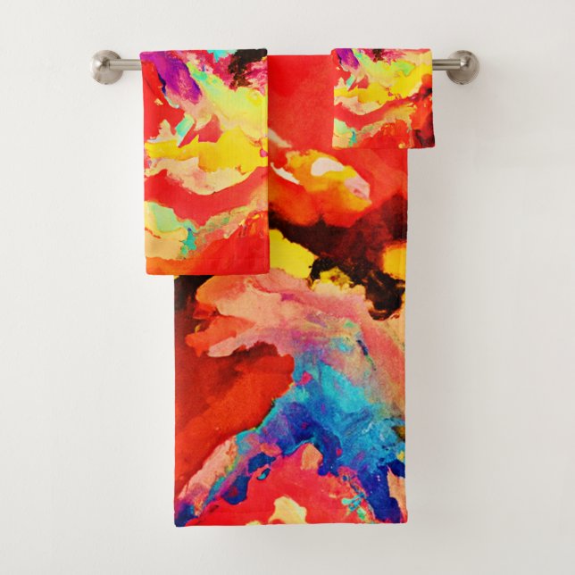 Conjunto De Toalhas Padrão de abstrato Art (Insitu)
