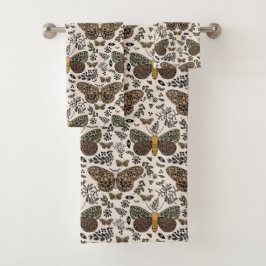 Conjunto De Toalhas Padrão de Abstrato de flores silvestres da Boêmia