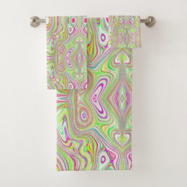 Conjunto De Toalhas Padrão de Abstrato e cor-de-rosa retrorreflector d