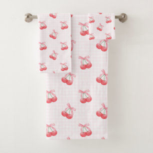 Conjunto De Toalhas Padrão de Arco de Cherries Coquette