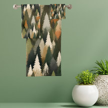 Padrão de Árvore Florestal de Pinheiros Elegante