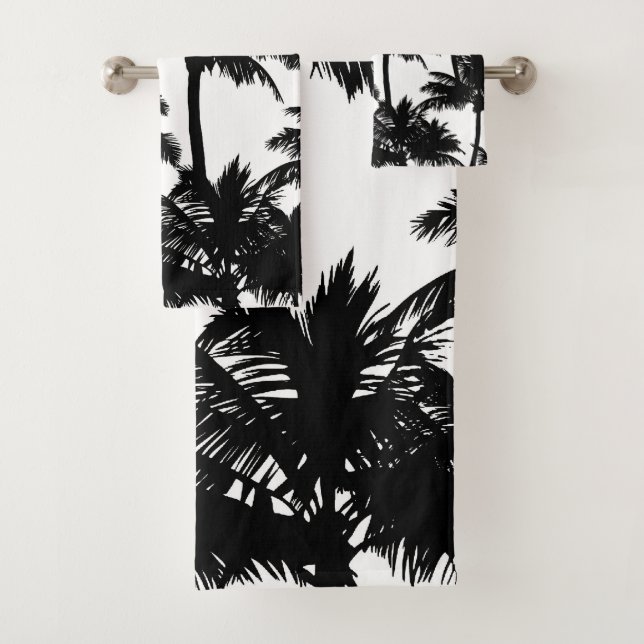 Conjunto De Toalhas Padrão de Árvore Palm (Insitu)