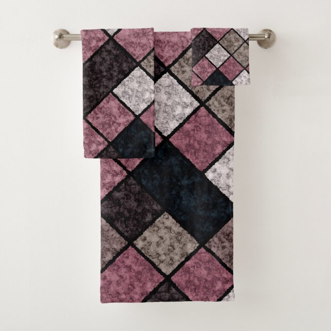 Conjunto De Toalhas Padrão de azulejo de pedra granítica sem mármore (Insitu)