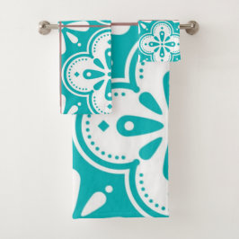 Conjunto De Toalhas Padrão de azulejos cerâmicos