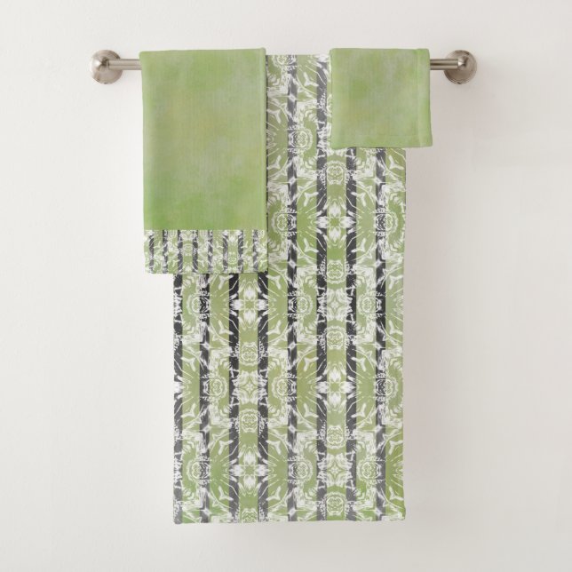 Conjunto De Toalhas Padrão de Azulejos e faixas de círculo (Insitu)