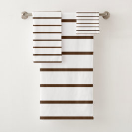 Conjunto De Toalhas Padrão de banda decorativa castanha