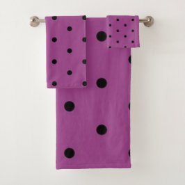 Conjunto De Toalhas padrão de bolinhas