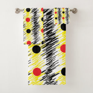Conjunto De Toalhas Padrão de Bolinhas do abstrato Scribble