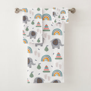 Conjunto De Toalhas Padrão de Brinquedo de Bebê Bonito