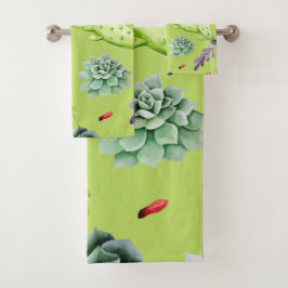 Conjunto De Toalhas Padrão de Cacto 6
