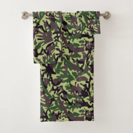 Conjunto De Toalhas Padrão de Camo Verde Caçadores