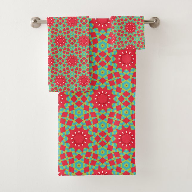 Conjunto De Toalhas Padrão de Charme de Férias de Natal  (Insitu)