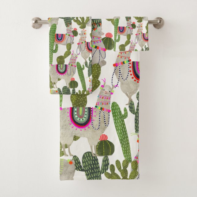 Conjunto De Toalhas Padrão de Coleção de Llamarama (Insitu)